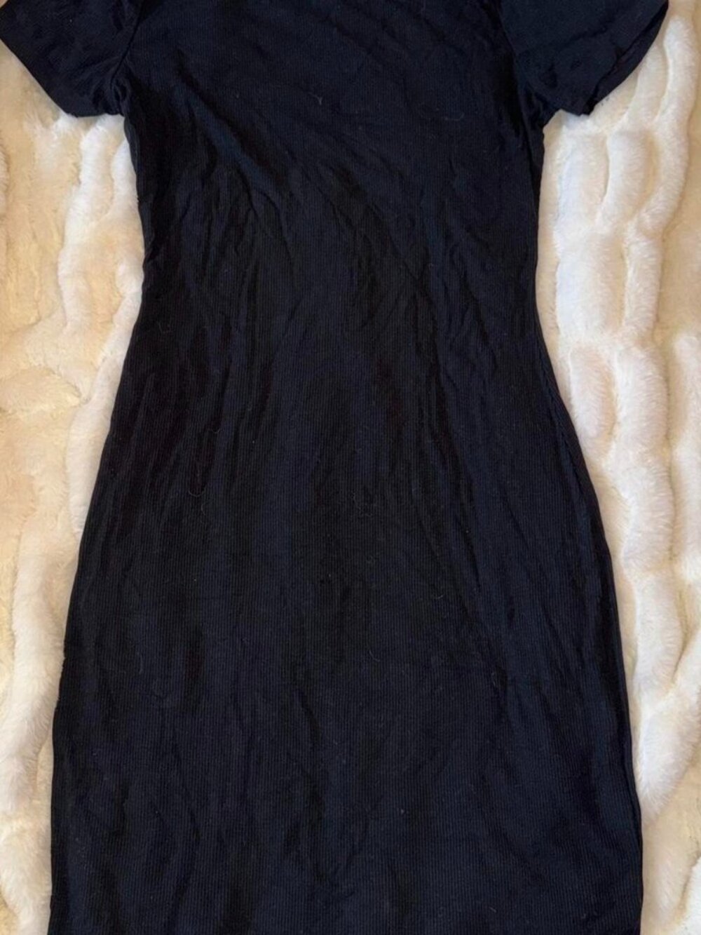 Plain black tshirt dress